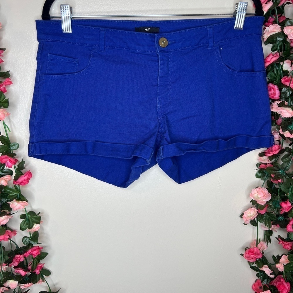 H&M Blue Denim Short Jeans Shorts Women’s 12 Casual Comfort Walking 31